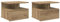vidaXL Schwebende Nachttische 2 Stück Artisan Eiche 40x31x27 cm Werkstoff Holz