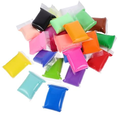 WEKAMOS Leichte Modelliermasse Satz Für Kinder 24-farbige Farbige Knete Aus Ungefährlichem Material Flexibles Selbstgemacht Tonspielzeug Für Kreatives Basteln Und Geschenk