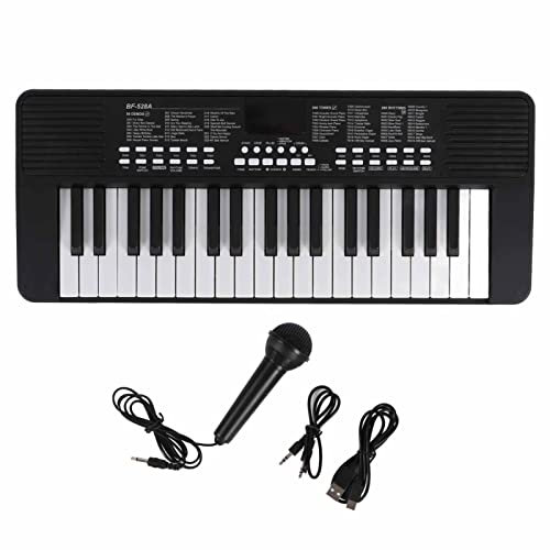 Mtlavishness 37 Key Portable Electronic Keyboard Rechargeable Piano with Headphone Jack Ideal for Both Beginners and Outdoor Enthusiasts Built in Large Capacity Lithium Battery