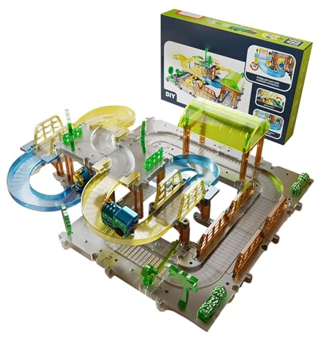 Züge Tracks - Zug Set für Kleinkinder | Zug Set Electric Kids | Lernspielzeug | Farm City Indoor Tisch Outdoor Party Hobby Holiday Collection Play Geburtstag