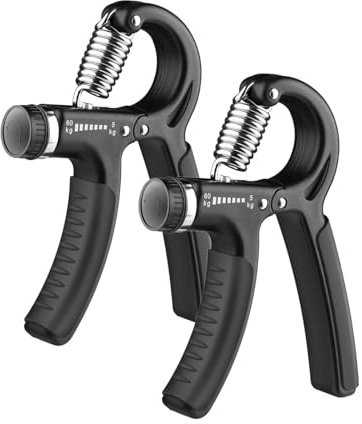 2-Pack Adjustable Hand Gripper, 5-60kg Resistance Hand Grip Strengthener for Forearm, Wrist & Grip Training, Fitness, Athletes & Home Workouts