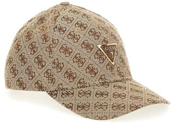 GUESS Baseballmütze mit Logodruck, Braun, Monogramm-Design, verstellbar