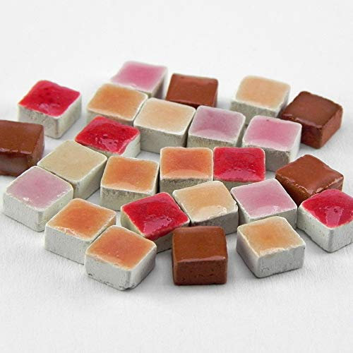 Mosaik Mini 5mm Keramik, 500 Stück, mix rot, MXRG