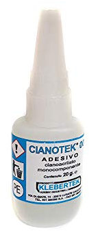 MG Lavorazione artigianale pelle e cuoio Colla cianoacrilica istantanea per plastica, gomma, vetro, metallo, Marca: Cianotek, Colore: Trasparente, Contenuto: 20 gr