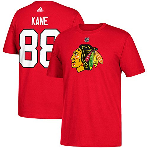 NHL T-Shirt Chicago Blackhawks Patrick Kane #88 rot Logo Eishockey (XX-Large)