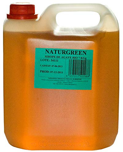 NaturGreen - Sirope Agave Bio, Endulzante Ecológico, Bajo Índice Glucémico, Apto para Ser Consumido Directamente - 7kg