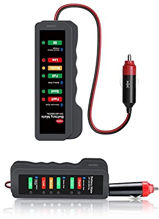 12V Vehicle Battery Tester Digital car battery current Test Tool - Suitable for All Cars Vans Mini cabs Petrol Diesel electric battery Alternator Power indicator tester BM320 by Hayatec (B320)