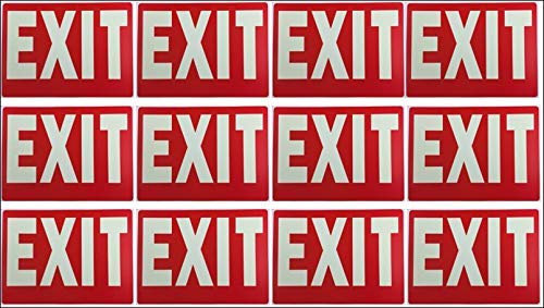 Cotton Fly Exit-Schild, leuchtet im Dunkeln, 22,9 x 30,5 cm, nachleuchtend, 12 Stück