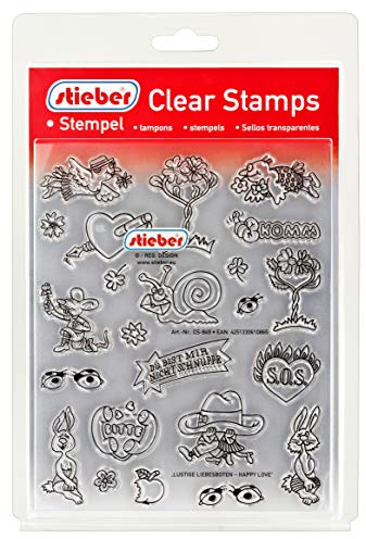 Clear Stamps Transparente Stempel Sets (Bitte gewünschtes Motiv/Thema unten auswählen!) (lustige Liebesboten - Happy Love)