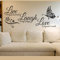 MAKLYER Wandtattoo mit Aufschrift Live Every Moment, Laugh Every Day, Love Beyond Words, motivierender Wandaufkleber für Zuhause, für Schlafzimmer, Heimdekoration, Größe 57.9 x 26.9 cm