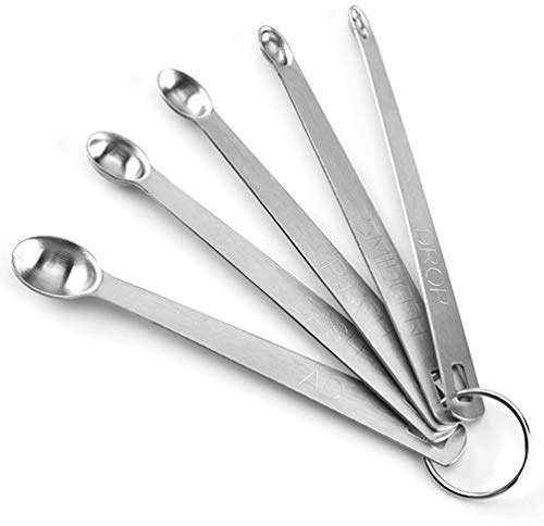 5 Pcs Stainless Steel Measuring Spoons Mini Spoon for Home Kitchen Baking Cooking