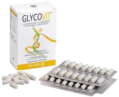 GLYCOVIT - Integratori Capelli e Unghie | Formula Avanzata Anti-Caduta | Vitamine, Minerali e Aminoacidi | 64 Capsule | Clinicamente Testato | Pack Riciclabile | Made in Italy