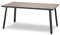 acamp Gartentisch wetterfest Biarritz | Gartentisch 160 x 92 x 73 cm | Pflegeleichte HPL-Tischplatte in Holz-Lattenoptik | Aluminium-Gestell pulverbeschichtet | Outdoor Esstisch in Anthrazit