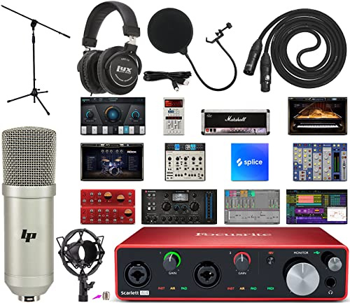 Focusrite Scarlett 4i4 4x4 USB Audio Interface Full Studio Bundle mit Creative Music Production Software Kit