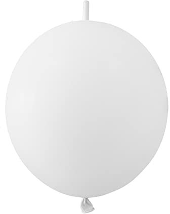 IN-JOOYAA Palloncino a maglie bianche da 12 pollici 60 pezzi Palloncino collegabile rapidamente per la decorazione di feste