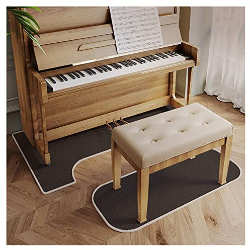 Schalldämmung Klavier Teppich, Antivibrationsmatte Klavier, Klavier Rutschfest Matte, Klavier Schallschutzmatte, Elektrisches Klavier Schallschutz Teppich, e-piano Soundproof Carpet (Color:Dunkelgrau)
