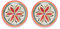 Purely Home Melamine/Plastic Outdoor/Camping/Picnic Side Plates Set (Mediterranean, 2)