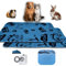 NEO SOLVO Lot de 2 Tapis 60cm x 90cm - Absorbant Imperméable Anti Dérapant - pour Chien, Lapin, Cochon d'Inde, Chat - sous la Gamelle - Apprentissage de la Propreté - Devant la Litière - Fond de Cage