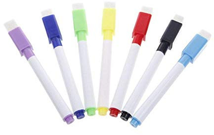 Whiteboard Pen Magnetisch trocken abwischbar White Board Marker Stift mit integriertem Radiergummi 8 Stück