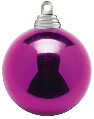 Deco Woerner Pinke, glänzende Weihnachtskugeln aus schwer entflammbarem Kunststoff, 10 cm Ø - 6 Stück