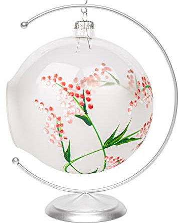 KIAPPO Hängende Laterne Glas mundgeblasen Buntglas-Effekt Tischlaterne Wohnzimmer Deko Tischdeko Tischdekoration Weihnachtsdekoration Kerzen Ständer für Weihnachts Windlicht Lampe Kleine Blumen