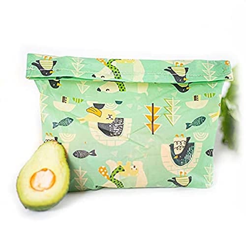 Beeswax Bread Bag Organic Cotton Beeswax Cloth 27 x 29 cm Sustainable and Reusable Replacement Plastic Bags Fruit and Vegetable Bag Zero Waste