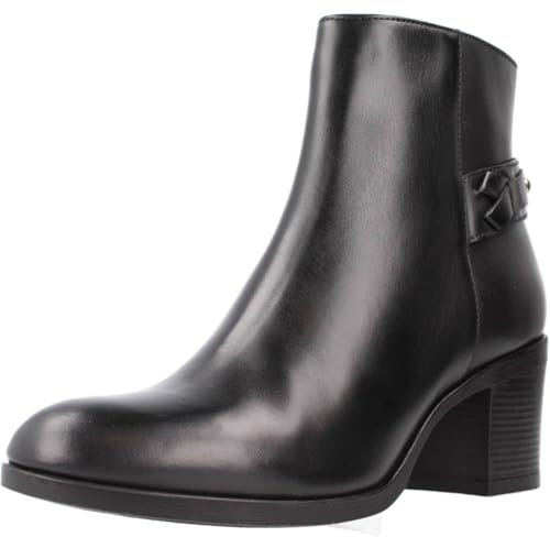 Geox D New Asheel, Stivale alla Caviglia Donna, Nero, 34.5 EU