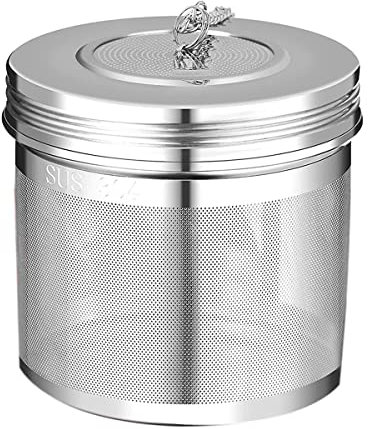 Qtrednrry 2 Pack Large Tea Ball Infuser for Loose Leaf Tea & Spice Infuser for Cooking, Threaded Lid, Extra Fine Mesh Tea Strainer