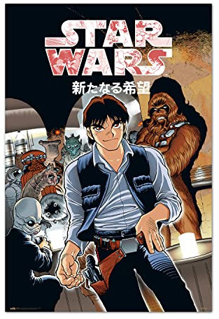 Grupo Erik Poster Star Wars Mos Eisley Manga Kunstdruck - Deko Wohnzimmer oder Deko Schlafzimmer - Deko Zimmer - Größe 61 x 91 - Offizieller Star Wars Fanartikel