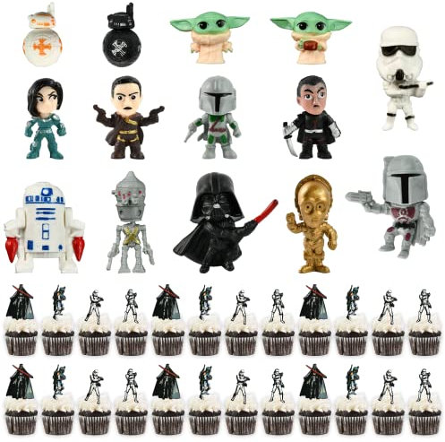 Figuren, 38 Stück Kindergeburtstag Kuchendeko, Tortendeko Geburtstag Junge, Kuchendekoration, Actionfiguren Set, Party Supplies für Jungen Geburtstag Dekorationen (38pcs)