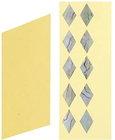 sourcing map Griffbrett Markierungen Einleger Aufkleber Abziehbilder für Gitarren und Bass Star Diamant Form Elektrisch Gitarre Griffbrett Sticker Helle Farbe