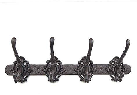Garderobenhaken, rustikales Handwerk, Einzel-Set, 2 Stück, Handtuchhalter, antik, schick, Gusseisen, dekorative Wandhaken, Wandmontage, Hutablage, Retro, Braun, Einheitsgröße