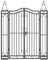 Tidyard Garden Gate Fence Gate Garden Fence Doors Balck Patio Yard Gate Garden Decor Wrought Iron Side Outdoor Gate Decorative 121x8x150 cm