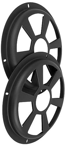 Unifizz 2 Rejilla Altavoz Protectores Universales de Malla Hueca para Altavoz de Audio para Coche, 8 Pulgadas, Color Negro