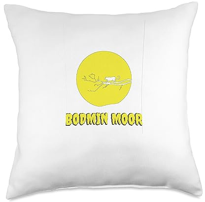 Bodmin Moor Designs of the Beast Beast Bodmin Moor UK Legend Big Black Cat Cougar Panther Throw Pillow, 18x18, Multicolor