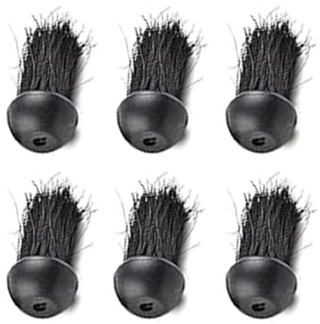 XNHIU Fireside Companion Brush Head Round Fireplace Brush Replacement Brush Head Hearth Fire Brush Refill Fireplace Accessories Cleaning Tools (6)