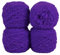 Uiopa Flauschige Wolle Garn Dunkelviolett, 400g(4 x 100g, 4 x 80m) Plüschwolle zum Stricken 3 Stränge Fransengarn, Handstrickgarn Weiche Häkelwolle zum Decken Schals Mützen DIY-Projekte