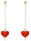 Rote Herz Ohrringe, Süß, Liebe, Herzförmig Valentinstag Ohrringe für Frauen Freundin Strass Romantisch Tropfen Herz Tropfen Ohrringe für Geburtstag Weihnachten Schmuck Geschenke