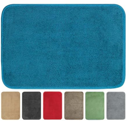 OLIVO.shop TEKNOS Tappeto magico assorbi acqua, Zerbino asciugapassi per interno, Tappeto ingresso casa, varie misure e colori (45x75 cm, BLU)