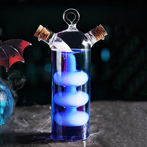 Csozrce Personalized Cocktail Glasses, 2 in 1 Fancy Cool Stemless Cocktail Mixing Drink Martini Glass, Creative Bar Wine Tumbler Cups Gift for Women Party (Spiral)