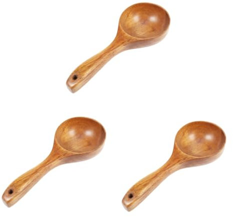 TOPBATHY Cucharones De Cocina 3 Piezas Cuchara De Agua Sopa De Madera Japonesa Matcha Cuchara De Arroz De Madera De Cocina De Madera Café Cucharón De Baño Cucharón De Agua Haya