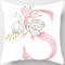 Tillskuch Kissenbezug 45x45 rosa Kissenbezüge Buchstabenfolge Kissenhülle Dekorative Dekokissen Sofakissen Couchkissen Dekokissen Zierkissenbezug Deko Kissenhüllen Wohnzimmer Schlafzimmer (S)