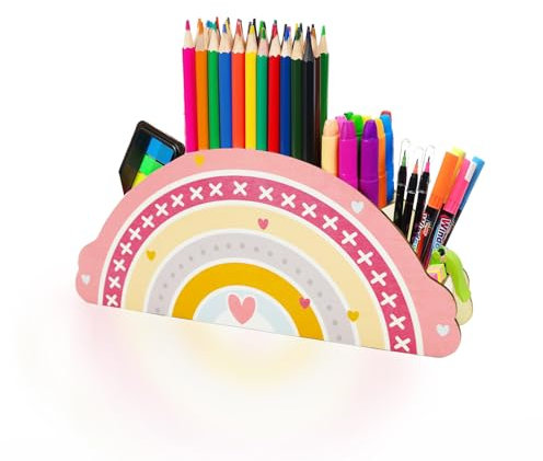 TayBong Stiftehalter für den Schreibtisch, Holz Stiftehalter Schreibtisch Organizer für Home Office, Desktop Aufbewahrung für Schreibwaren