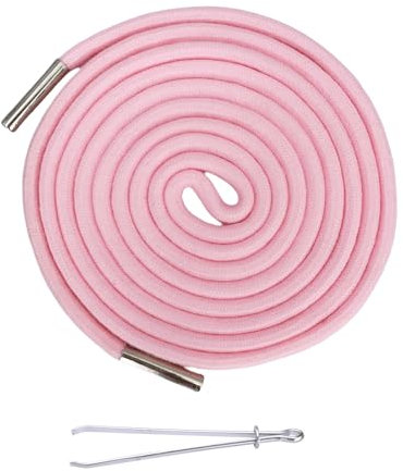 Kordel für Jogginghose, Kordelzug 160cm mit Metallverschluss-Enden und Durchziehnadel, Baumwolle Ersatz Kordelanten für Jogginghosen, Hoodies, Jacken, Sweatshirts, Badehosen, Einkaufstaschen,Pink