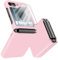 AFENGBOX Cover per Samsung Galaxy Z Flip 6 5G,PC Silicone 2 in 1 Sottile Custodia Z Flip 6 con Protezione Schermo e Cerniera,Antiurto Antigraffio Cover Case per Samsung Z Flip 6,Rosa