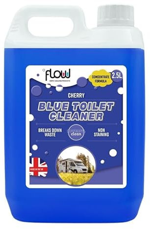 Flow Chemical Motorhome & Caravan WC Toilet Fluid & Rinse Cleaner | Biodegradable Formaldehyde Free Cleaning Formulation | Disinfectant & Cleaner | Fresh Fragrance (2.5 Litre)