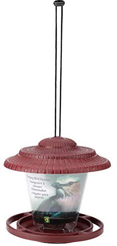 Vogelfutterbehälter Zum Aufhängen, PP-Material, Leicht zu Reinigen, Transparent, für Vögel Geeignet, mit Aufhängedraht, für Fenster oder Außenbereich, Hof Geeignet