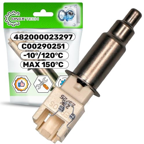 Sonda Temperatura NTC per Elemento Riscaldante Lavatrice Ø10 mm -10°/120°C con Codice Originale 482000023297 C00290251 per Indesit - ONIX TECH
