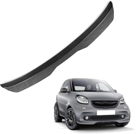 KizmiQ Auto Heckspoiler,ABS Dachspoiler Kofferraum Kofferraumspoiler für Smart fortwo/Brabus fortwo C451 A451 Coupé/Cabrio (C 451) 2007-2015 Lippe Styling Spoiler Flügel Tuning Zubehör