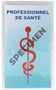 Color Pop Porte-caducée adhésif pour Infirmiers/Infirmières - 11,4 x 16 cm - Fabriqué en France